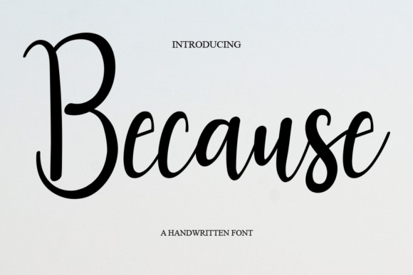 Because Font: A Stylish Script Typeface for Crafters and Makers