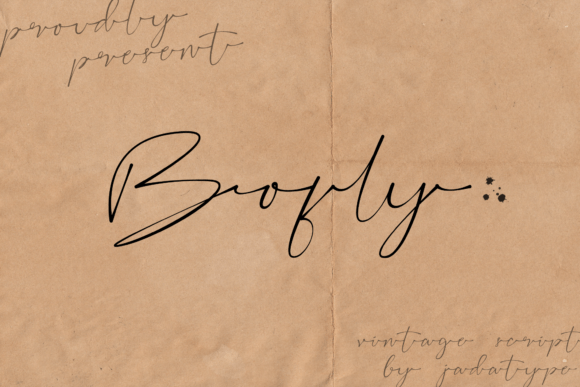 Bofly: A Handwritten Font That Brings Romance to Editorial Design