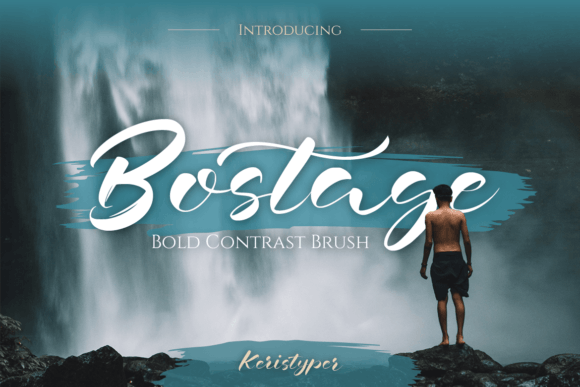 Bostage: A Bold Script Font for Crafters and Product Designers