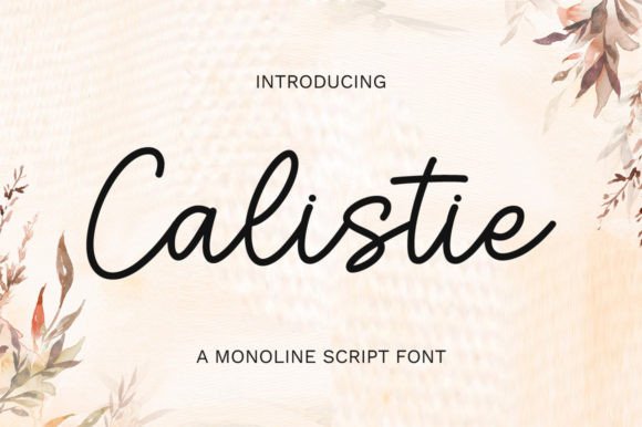Calistie: A Graceful Script Font for Crafters and Product Designers