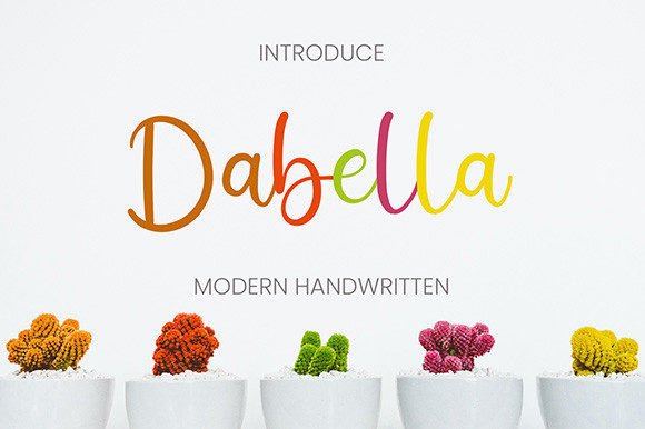 Dabella: A Handwritten Script Font for Modern Web Design