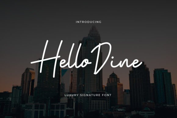 Hello Dine: A Signature Script Font That Elevates Brand Identity