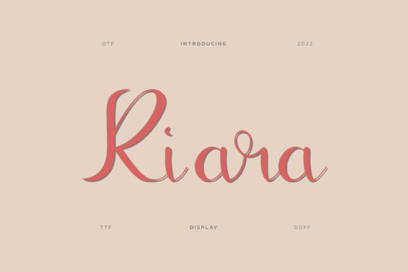 Kiara: A Sweet Script Typeface for Elegant Editorial Design