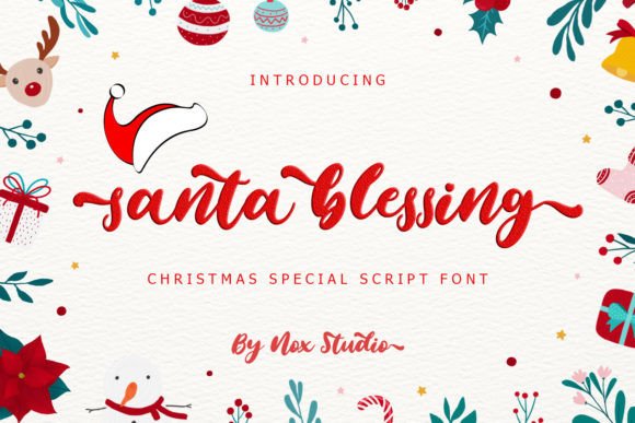 Santa Blessing: A Dazzling Handwritten Font for Christmas Branding