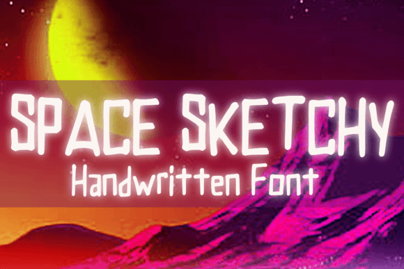 Space Sketchy: A Cosmic Handwritten Font for Crafters and Makers