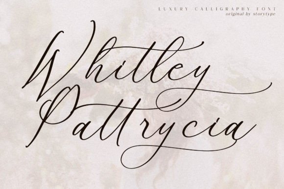 Whitley Pattrycia: A Luxurious Script Font for Elegant Campaign Typography
